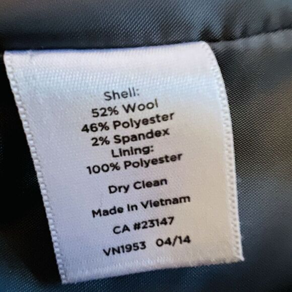 Talbots Charcoal Gray Single Button Wool Blend Womens Blazer Size 2 - Picture 9 of 9